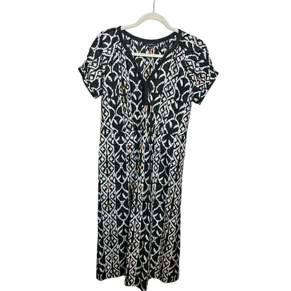 Acrobat Ikat Silk Midi Dress Sz. S - Picture 1 of 6
